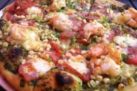 Corn and Shrimp Pizza